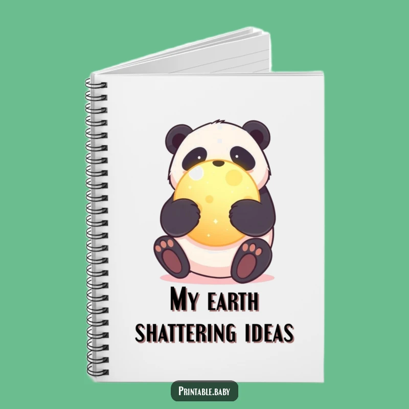Funny Panda Notebook: Journal Your Earth Loving Thoughts