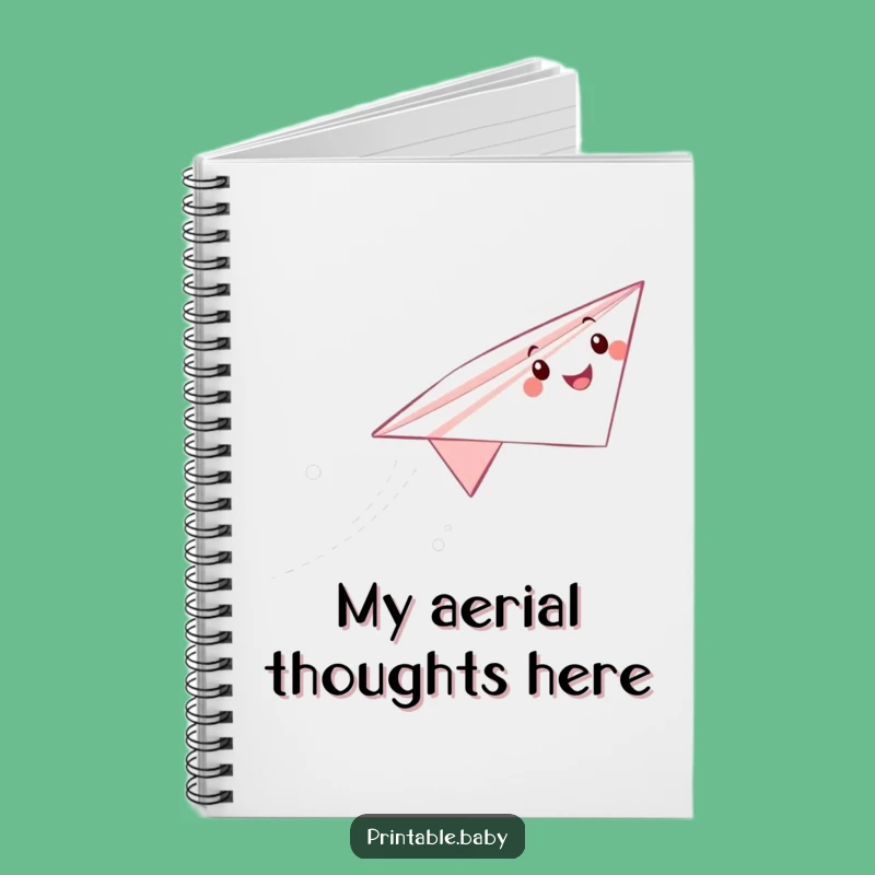 Funny Paper Airplane Notebook: Inspiring Soaring Character, Ideal Funny Gift for Notes