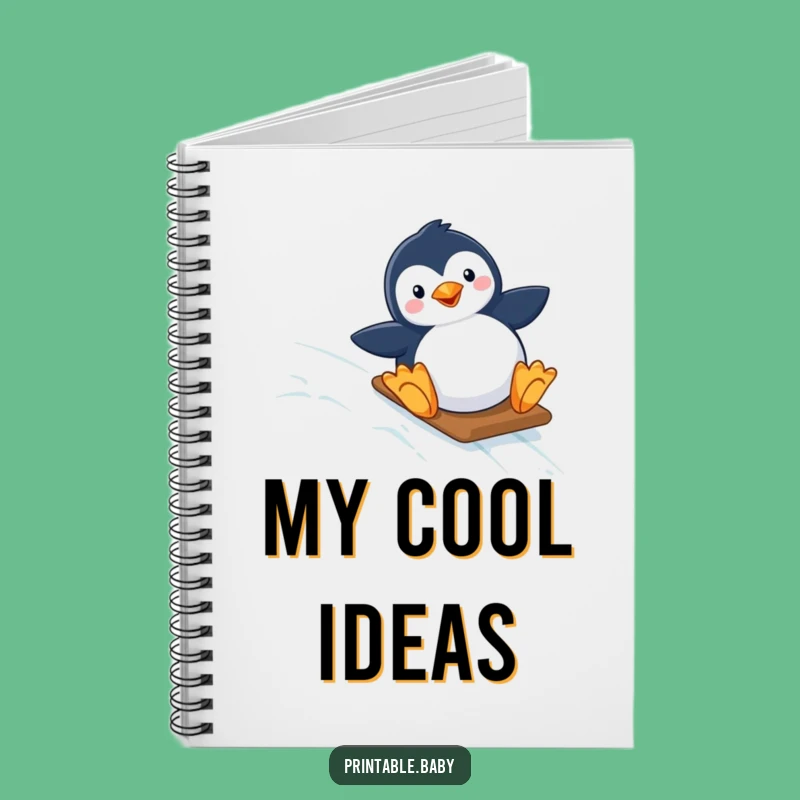Funny Penguin Notebook: Jot Down Laughs With This Starry Slope