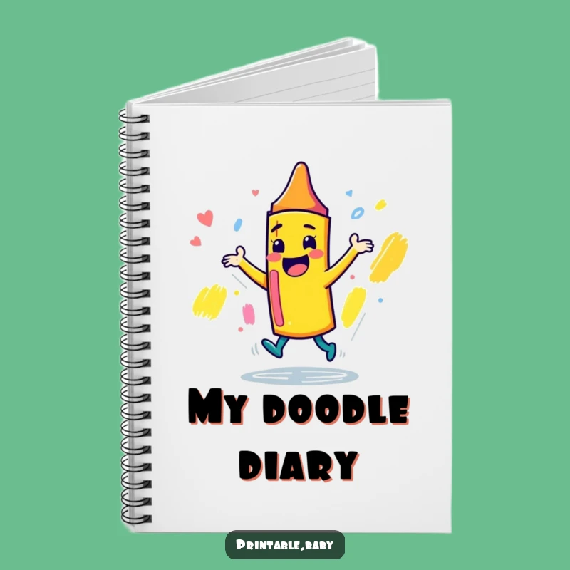 Funny Crayon Notebook: Playful Dancer for Creative Ideas & Sketching Fun