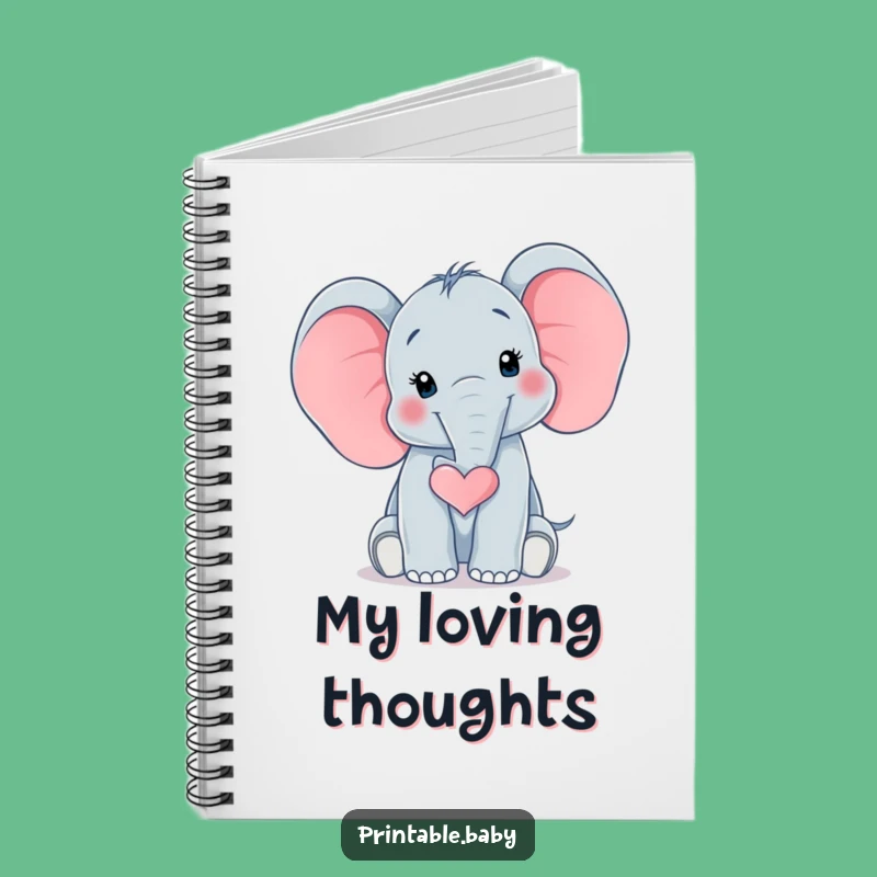 Funny Elephant Heart Notebook: Baby Trunk Love Journal, Hilarious Gift for Writers
