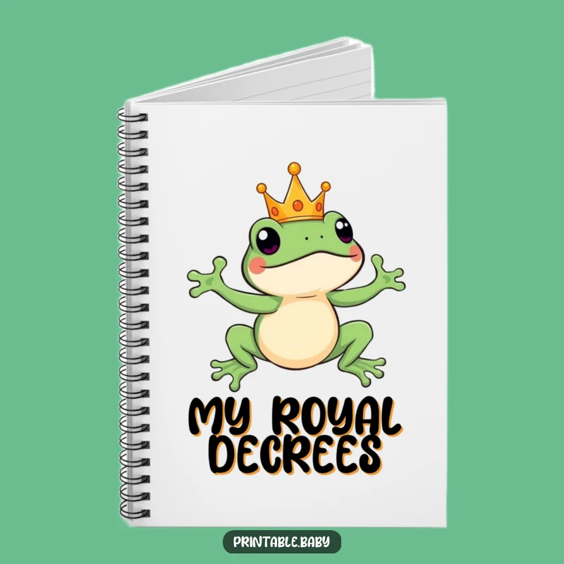 Funny Frog King Notebook: Hilarious Journal for Royal Thoughts and Ideas