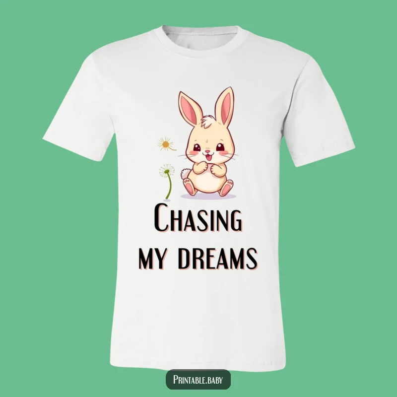 Funny Bunny Dandelion T-Shirt - Mischievous Character Tee