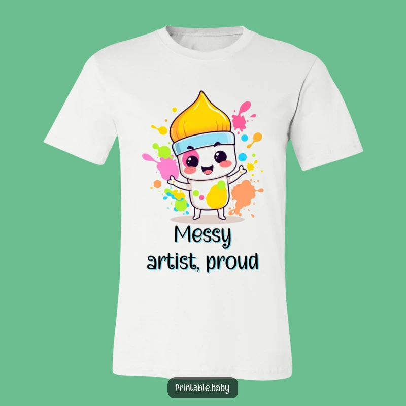Funny Paintbrush Splash T-Shirt: Show Your Artistic Side with This Funny Gift!