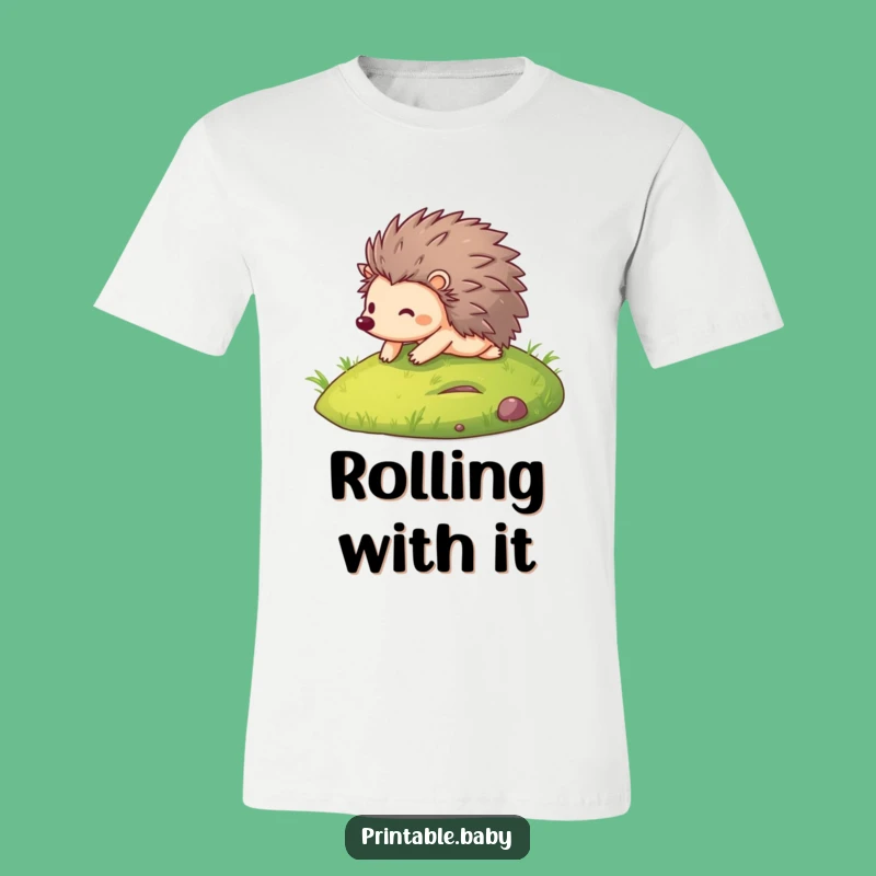 Funny Hedgehog T-Shirt - Hilarious Rolling Animal Tee for Gift