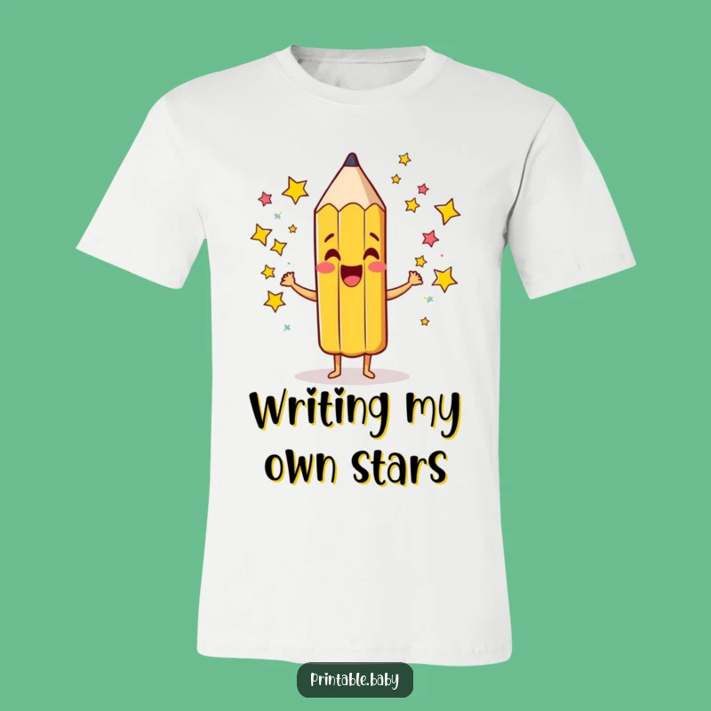 Funny Pencil Stars T-Shirt: Shine Bright with This Creative Funny Gift!