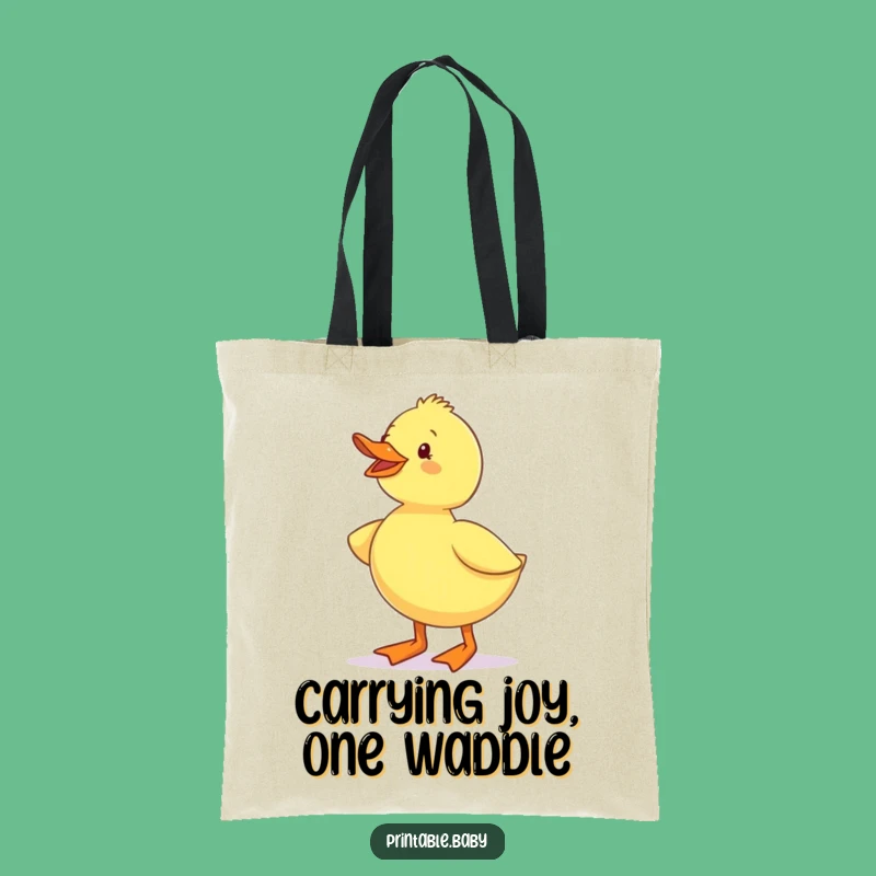 Funny Duckling Waddling Boots Tote Bag: Carry Your Laughs in Style