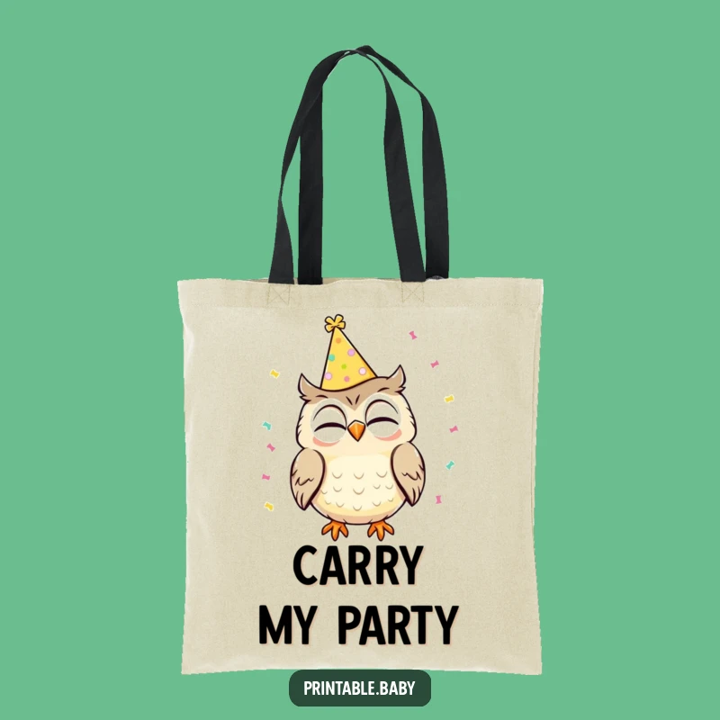 Funny Owl Tote Bag: Party Confetti Bag, Great Funny Gift