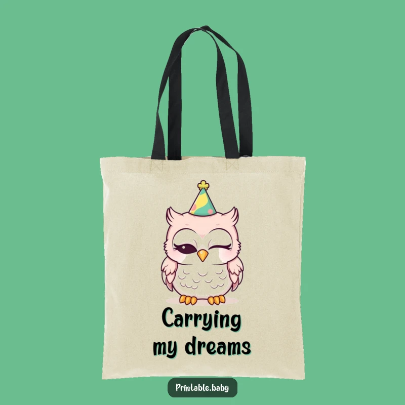 Funny Sleepy Baby Owl Tote Bag - Stylish & Hilarious Carry-All
